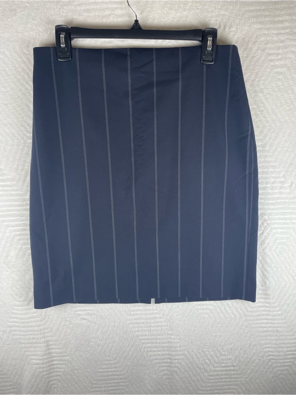 Express Navy Pinstripe Pencil Skirt